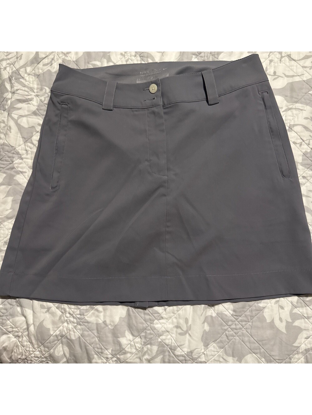 Nike Dri Fit Skirt Skort Womens 4 Gray Tour Performance Tennis Golf Pickleball